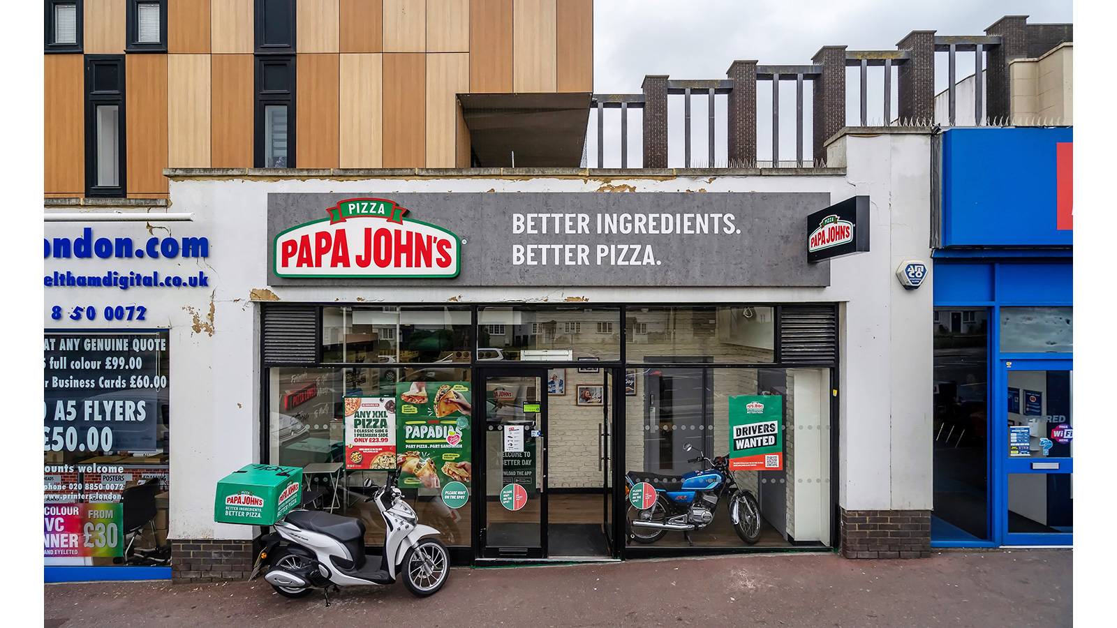 Papa John's, 3 Odeon Parade<br>Eltham<br>London<br>SE9 6BZ